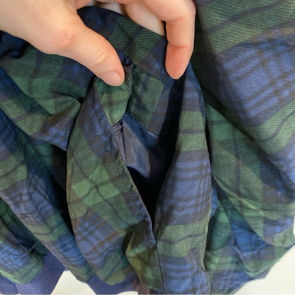 VTG WINNER MATE Golf Wind Jacket NAVY/GREEN PLAID Pull-Over WINDBREAKER XL - Picture 4 of 5